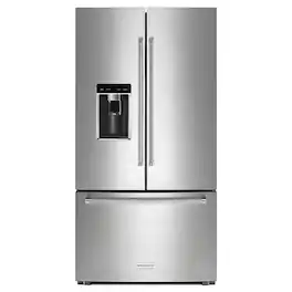 KitchenAid - 23.8 Cu. Ft. French Door Counter-Depth Refrigerator - Stainless Steel