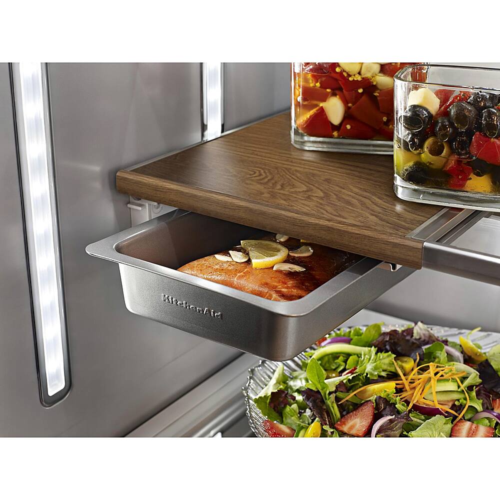 Alt View 16. KitchenAid - 23.8 Cu. Ft. French Door Counter-Depth Refrigerator - PrintShield stainless.