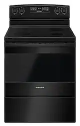 Amana - 4.8 Cu. Ft. Freestanding Electric Range - Black - Front_Zoom