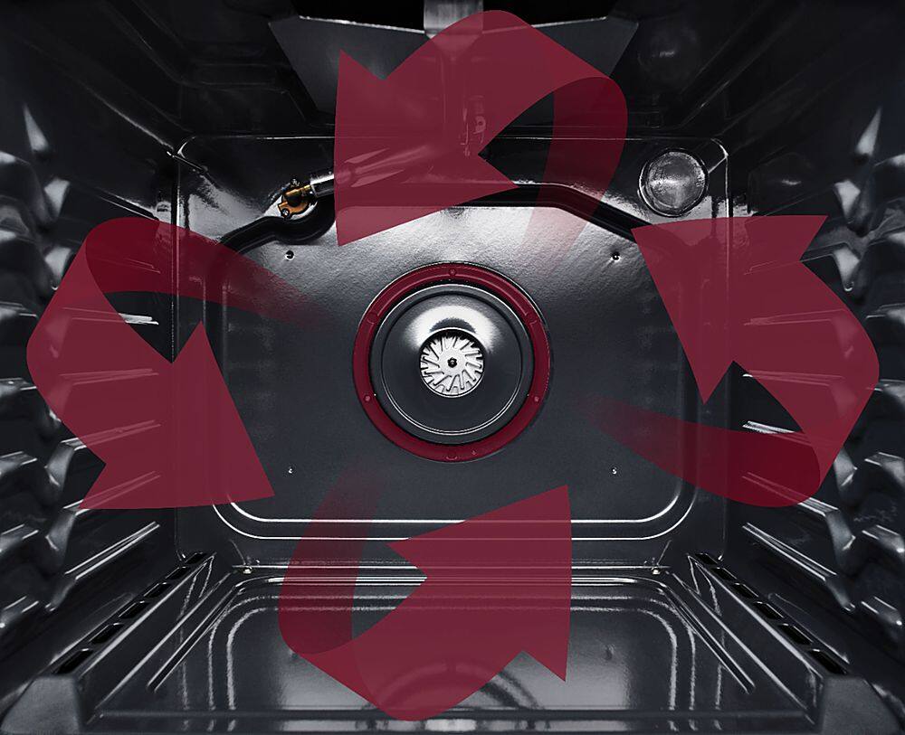 Alt View 18. Maytag - 6.4 Cu. Ft. Self-Cleaning Freestanding Fingerprint Resistant Electric Convection Range - Fingerprint Resistant Stainless Steel.