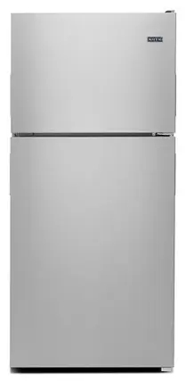 Front. Maytag - 20.5 Cu. Ft. Top-Freezer Refrigerator - Fingerprint Resistant Stainless Steel.