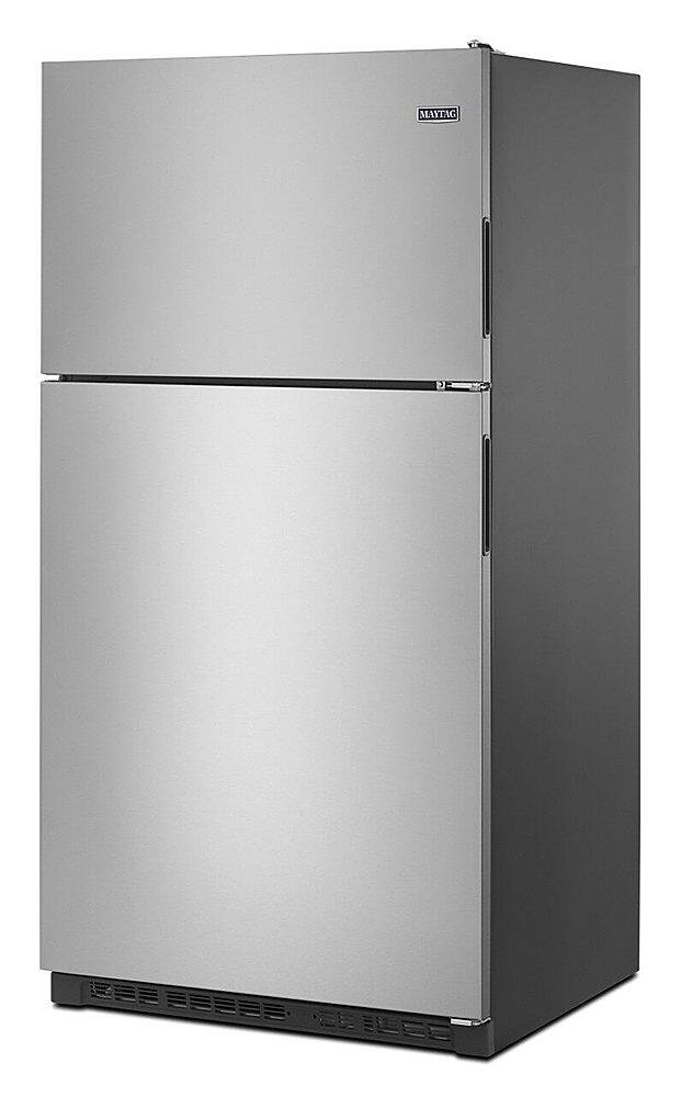 Alt View 5. Maytag - 20.5 Cu. Ft. Top-Freezer Refrigerator - Fingerprint Resistant Stainless Steel.