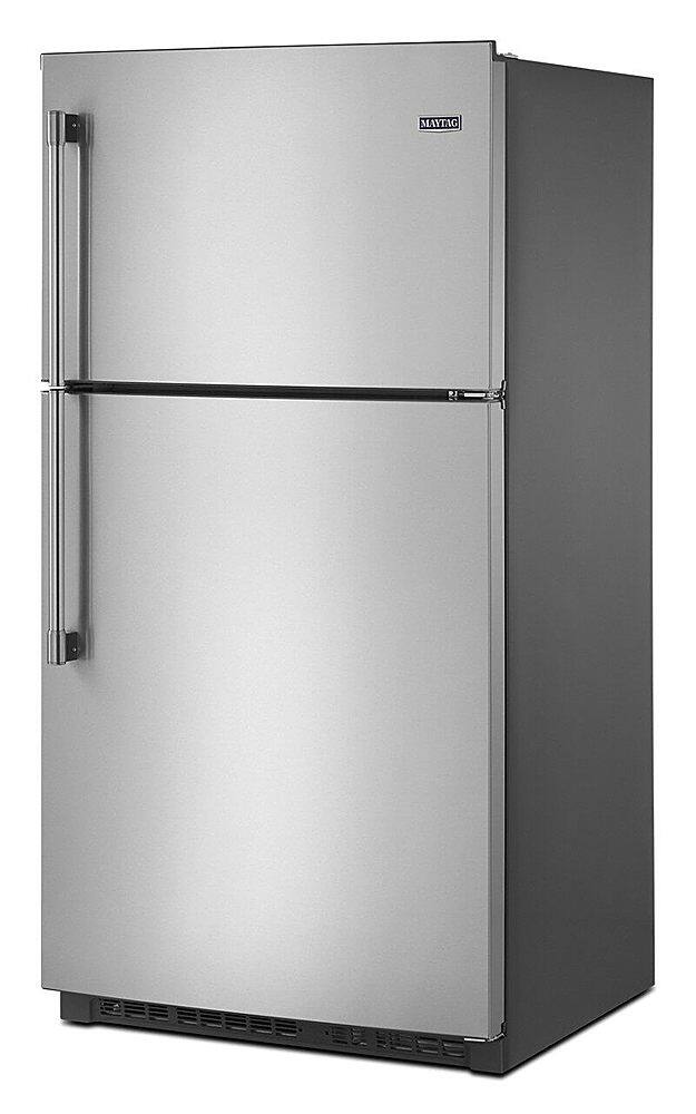 Alt View 5. Maytag - 21.2 Cu. Ft. Top-Freezer Refrigerator - Fingerprint Resistant Stainless Steel.
