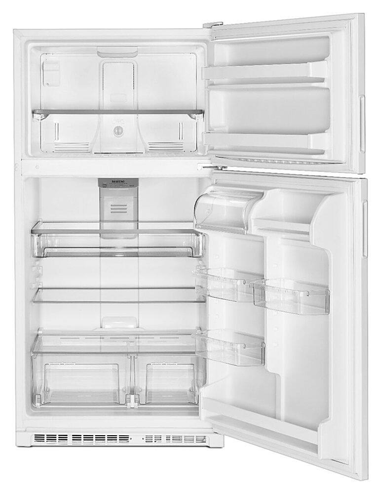 Alt View 1. Maytag - 20.5 Cu. Ft. Top-Freezer Refrigerator - White.