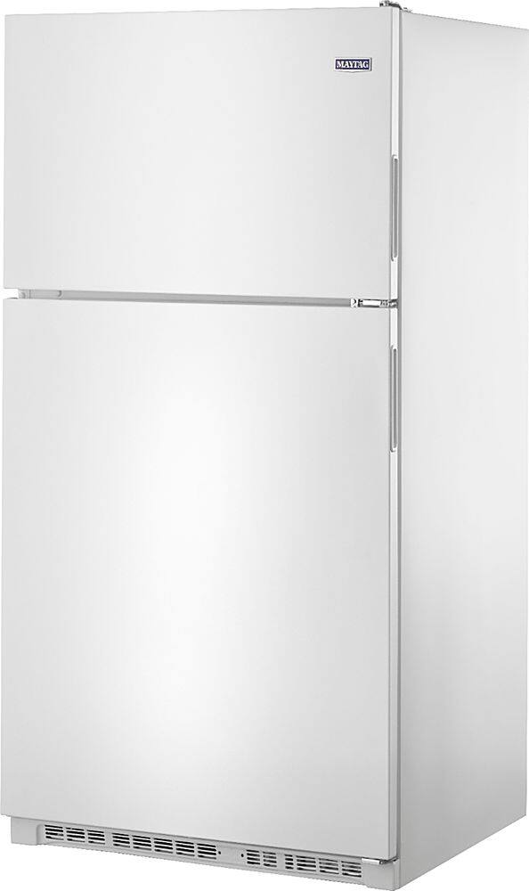 Left. Maytag - 20.5 Cu. Ft. Top-Freezer Refrigerator - White.
