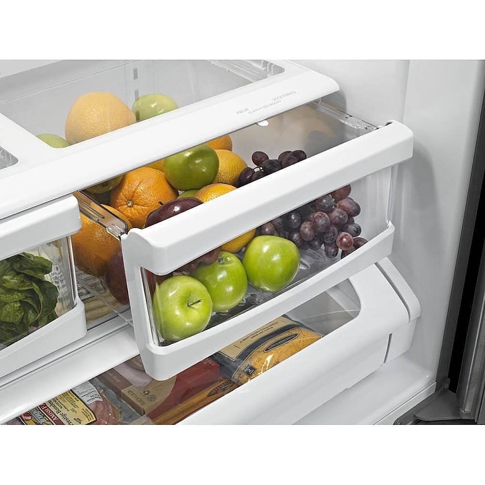 Alt View 14. Maytag - 19 Cu. Ft. Bottom-Freezer Refrigerator with Humidity-Controlled FreshLock Crispers - Fingerprint Resistant Stainless Steel.