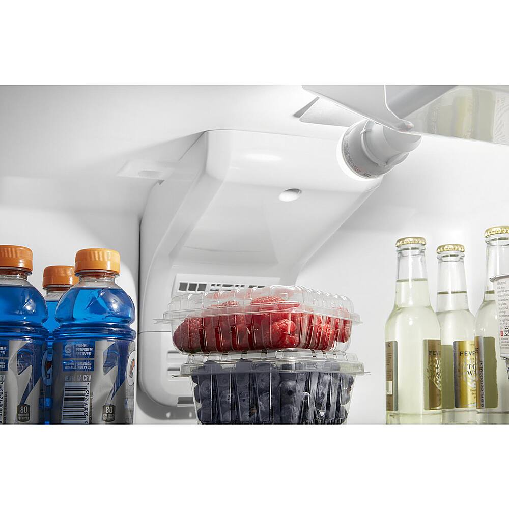 Alt View 4. Maytag - 18.1 Cu. Ft. Top-Freezer Refrigerator - Fingerprint Resistant Stainless Steel.