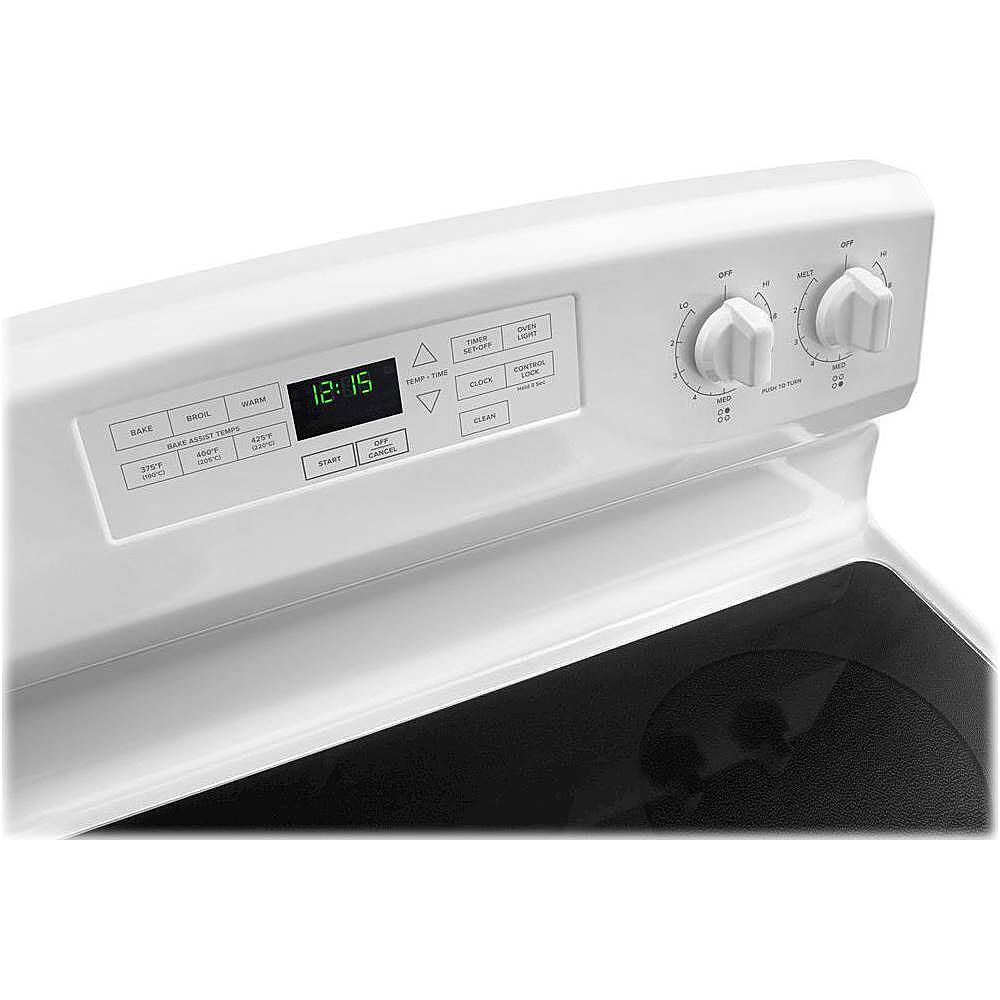 Alt View 1. Amana - Self-Cleaning Freestanding Electric Range - White.