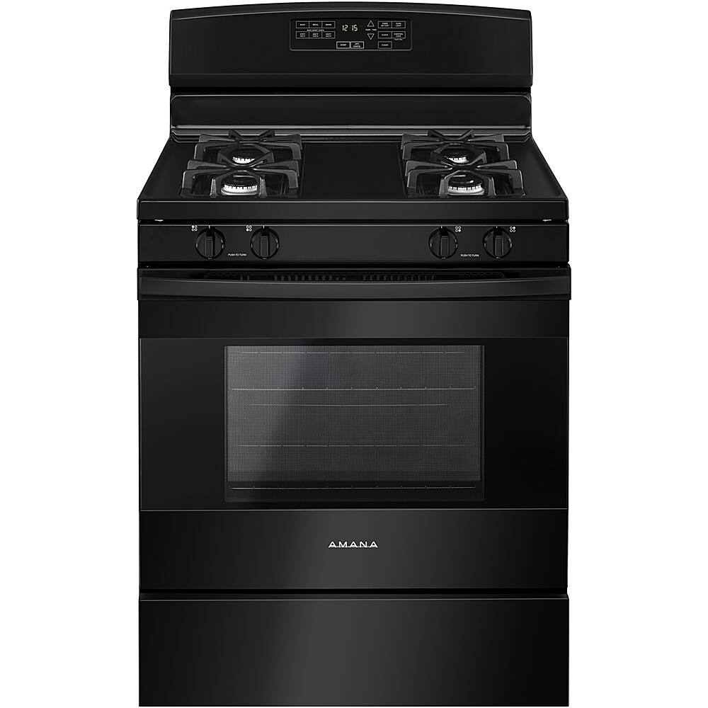 Amana - 5.0 Cu. Ft. Self-Cleaning Freestanding Gas Range - Black