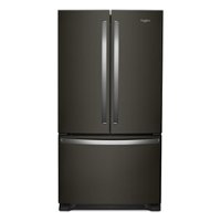 Whirlpool - 25.2 Cu. Ft. French Door Refrigerator with Internal Water Dispenser - Black Stainless Steel - Front_Zoom