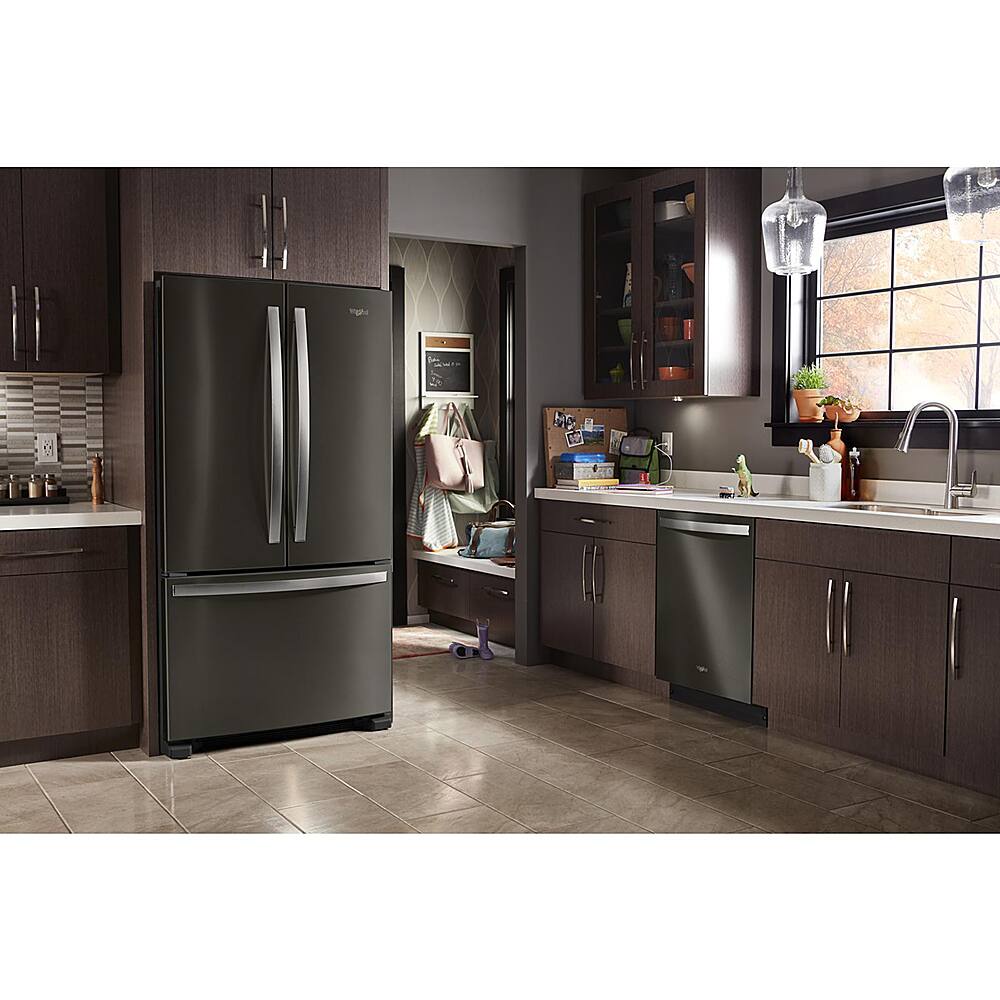 Alt View 13. Whirlpool - 25.2 Cu. Ft. French Door Refrigerator with Internal Water Dispenser - Black Stainless Steel with Printshield Finish.