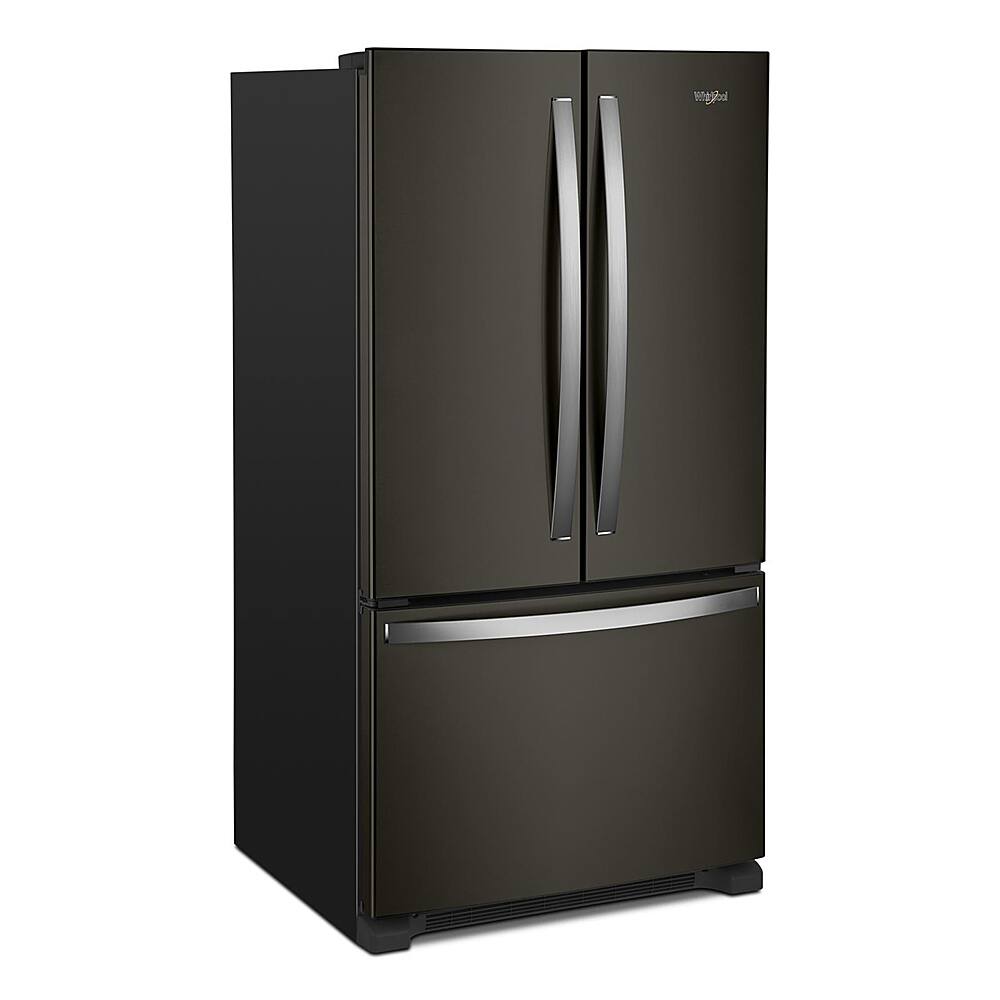 Alt View 3. Whirlpool - 25.2 Cu. Ft. French Door Refrigerator with Internal Water Dispenser - Black Stainless Steel with Printshield Finish.