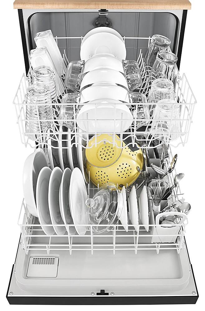 Alt View 11. Whirlpool - 24" Front Control Tall Tub Portable Dishwasher - Black.