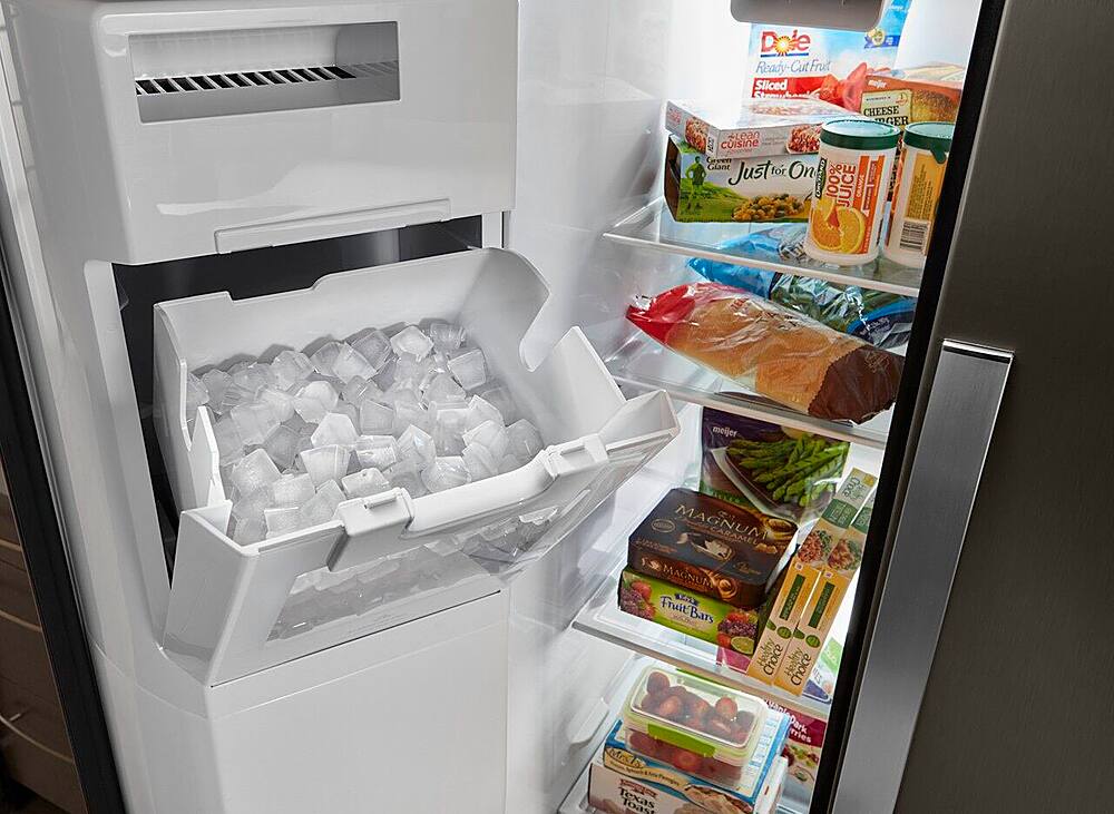 Alt View 12. Whirlpool - 28.4 Cu. Ft. Side-by-Side Refrigerator with In-Door-Ice Storage - Black Stainless Steel with Printshield Finish.