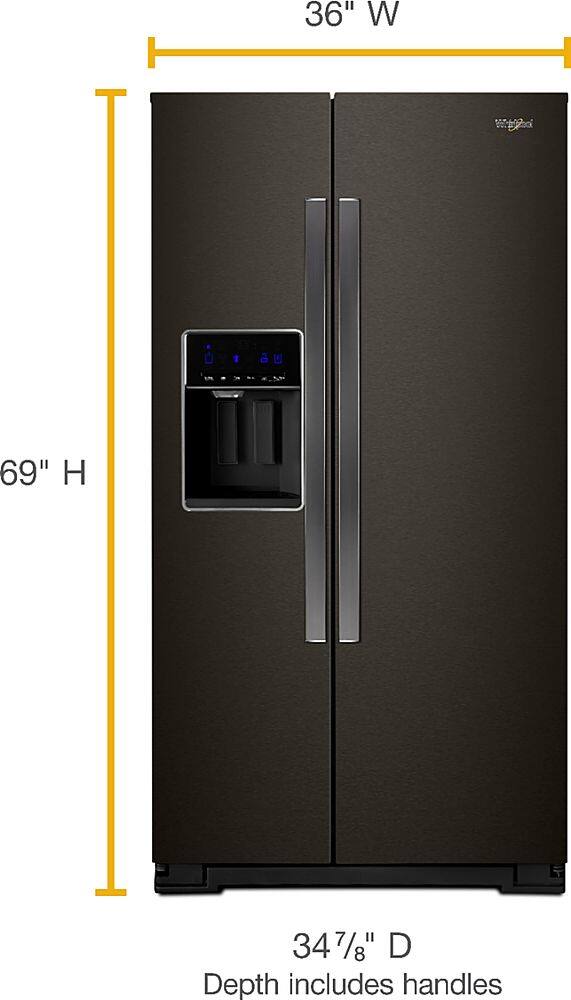 Alt View 17. Whirlpool - 28.4 Cu. Ft. Side-by-Side Refrigerator with In-Door-Ice Storage - Black Stainless Steel with Printshield Finish.