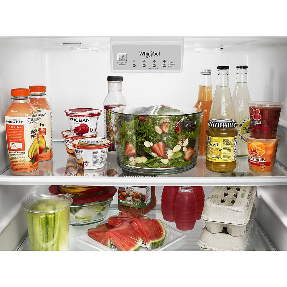 Alt View 4. Whirlpool - 17.6 Cu. Ft. Top-Freezer  Fingerprint Resistant Refrigerator - Stainless steel.