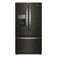 Whirlpool - 24.7 Cu. Ft. French Door Refrigerator - Black Stainless Steel - Front_Zoom
