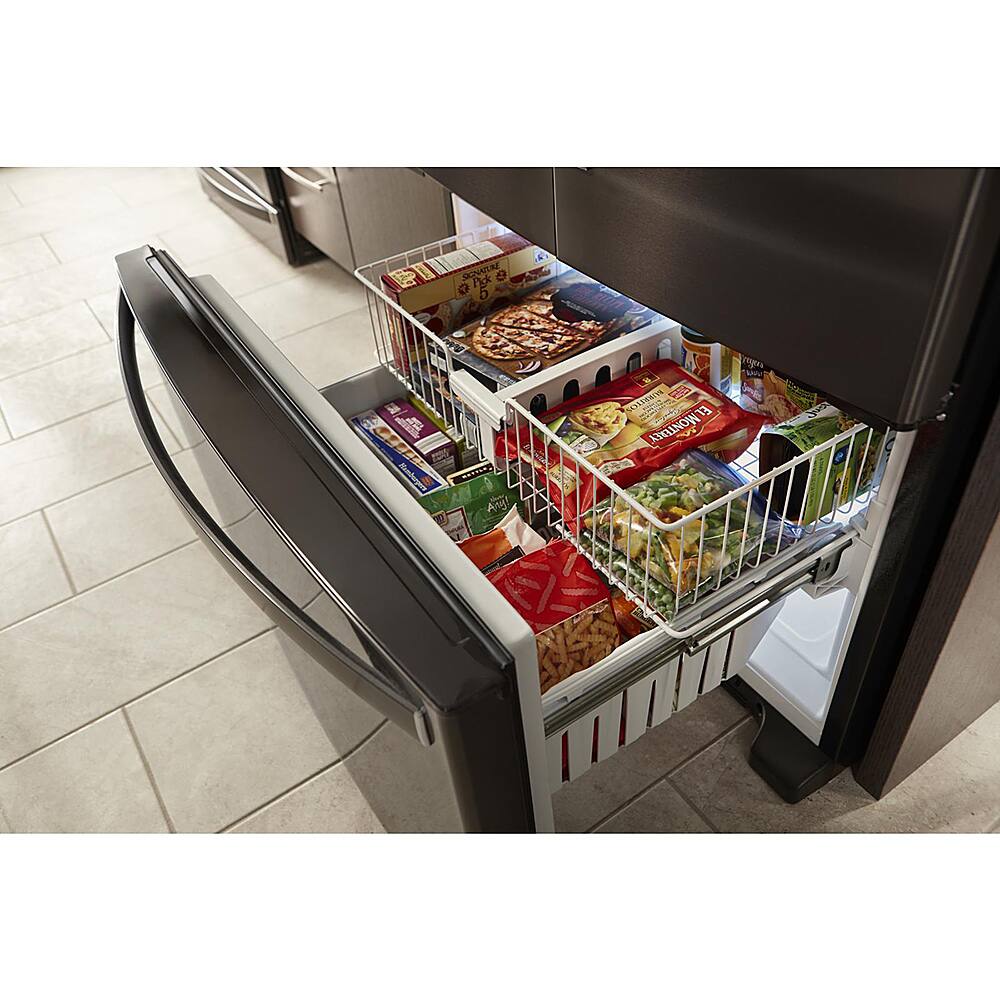 Alt View 11. Whirlpool - 24.7 Cu. Ft. French Door Refrigerator - Black Stainless Steel with Printshield Finish.