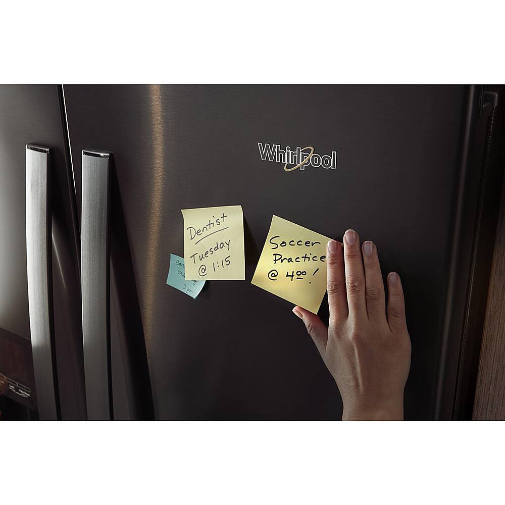 Alt View 12. Whirlpool - 24.7 Cu. Ft. French Door Refrigerator - Black Stainless Steel with Printshield Finish.