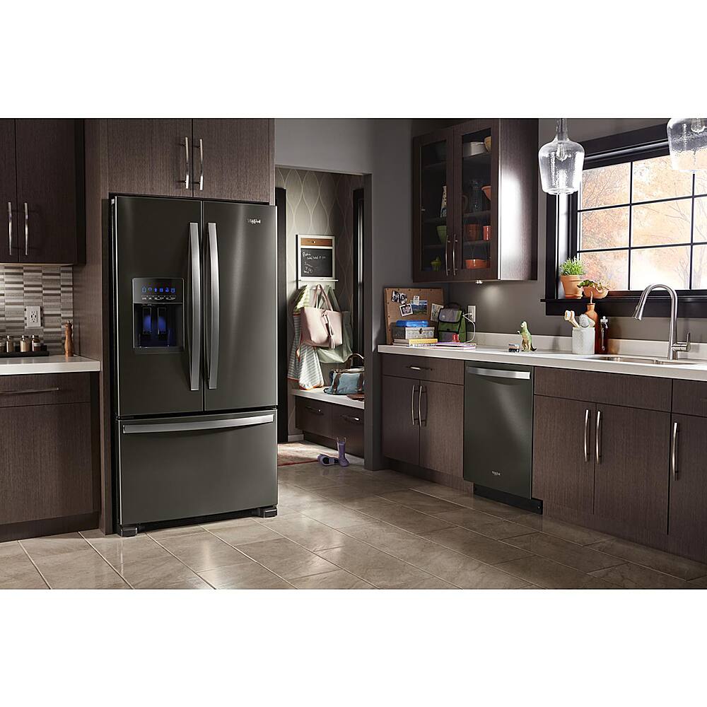 Alt View 13. Whirlpool - 24.7 Cu. Ft. French Door Refrigerator - Black Stainless Steel with Printshield Finish.