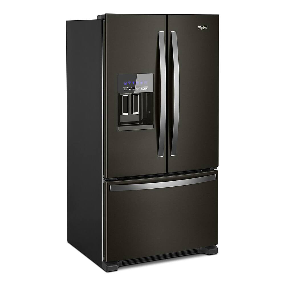 Alt View 3. Whirlpool - 24.7 Cu. Ft. French Door Refrigerator - Black Stainless Steel with Printshield Finish.