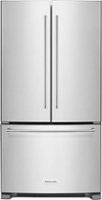 KitchenAid - 20 Cu. Ft. French Door Counter-Depth Refrigerator - Stainless Steel - Front_Zoom
