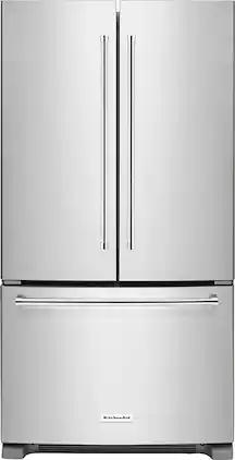 KitchenAid - 20 Cu. Ft. French Door Counter-Depth Refrigerator - Stainless Steel