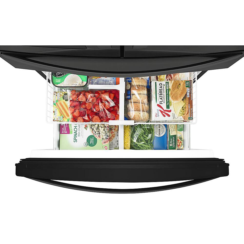 Alt View 1. Whirlpool - 25 cu. ft. French Door Refrigerator with External Ice and Water Dispenser - Black.