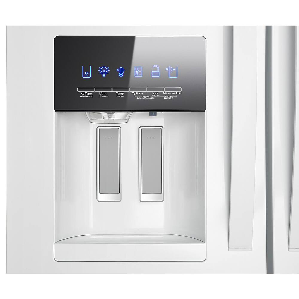 Alt View 3. Whirlpool - 25 cu. ft. French Door Refrigerator with External Ice and Water Dispenser - White.