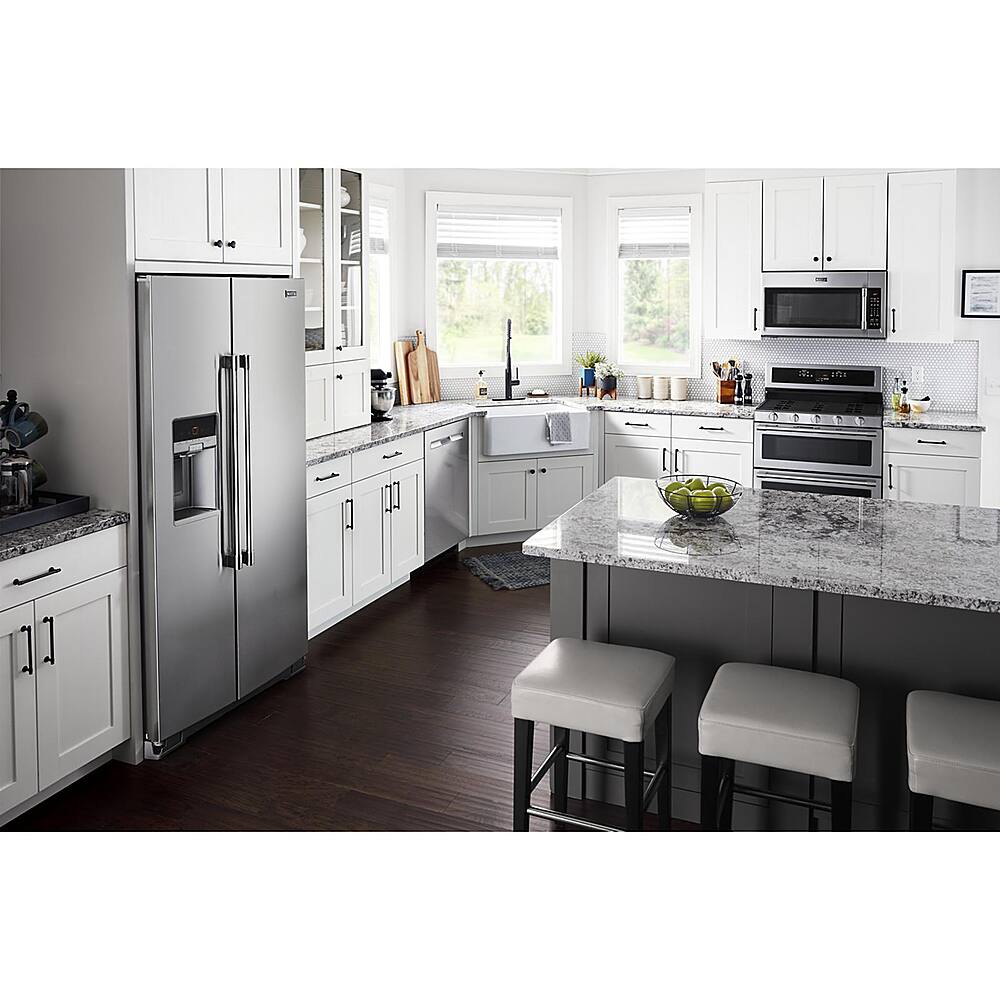 Alt View 12. Maytag - 20.6 Cu. Ft. Side-by-Side Refrigerator - Fingerprint Resistant Stainless Steel.