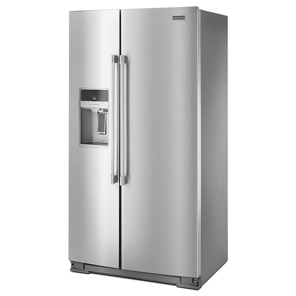 Alt View 3. Maytag - 20.6 Cu. Ft. Side-by-Side Refrigerator - Fingerprint Resistant Stainless Steel.
