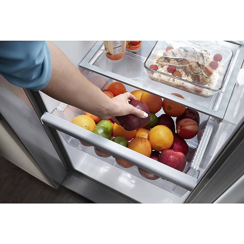 Alt View 5. Maytag - 20.6 Cu. Ft. Side-by-Side Refrigerator - Fingerprint Resistant Stainless Steel.