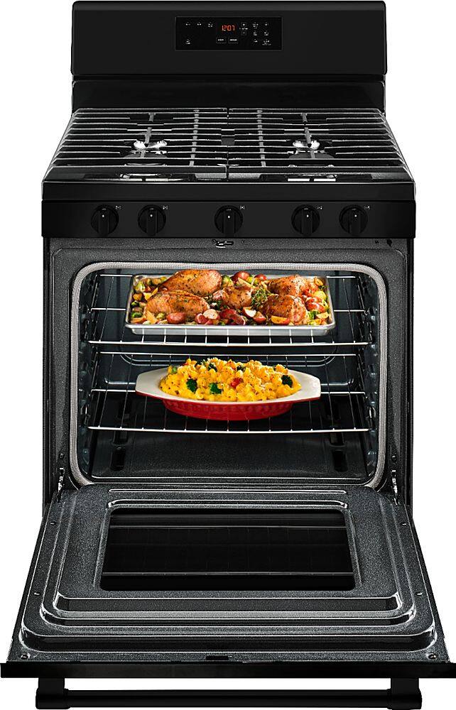 Alt View 13. Maytag - 5.0 Cu. Ft. Self-Cleaning Freestanding Gas Range - Black.