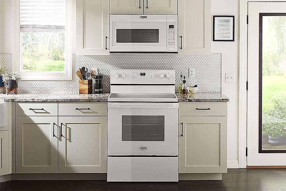 Alt View 22. Maytag - 5.3 Cu. Ft. Self-Cleaning Freestanding Electric Range with Precision Cooking system - White.