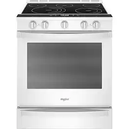 Whirlpool - 6.4 Cu. Ft. Self-Cleaning Slide-In Electric Convection Range - White