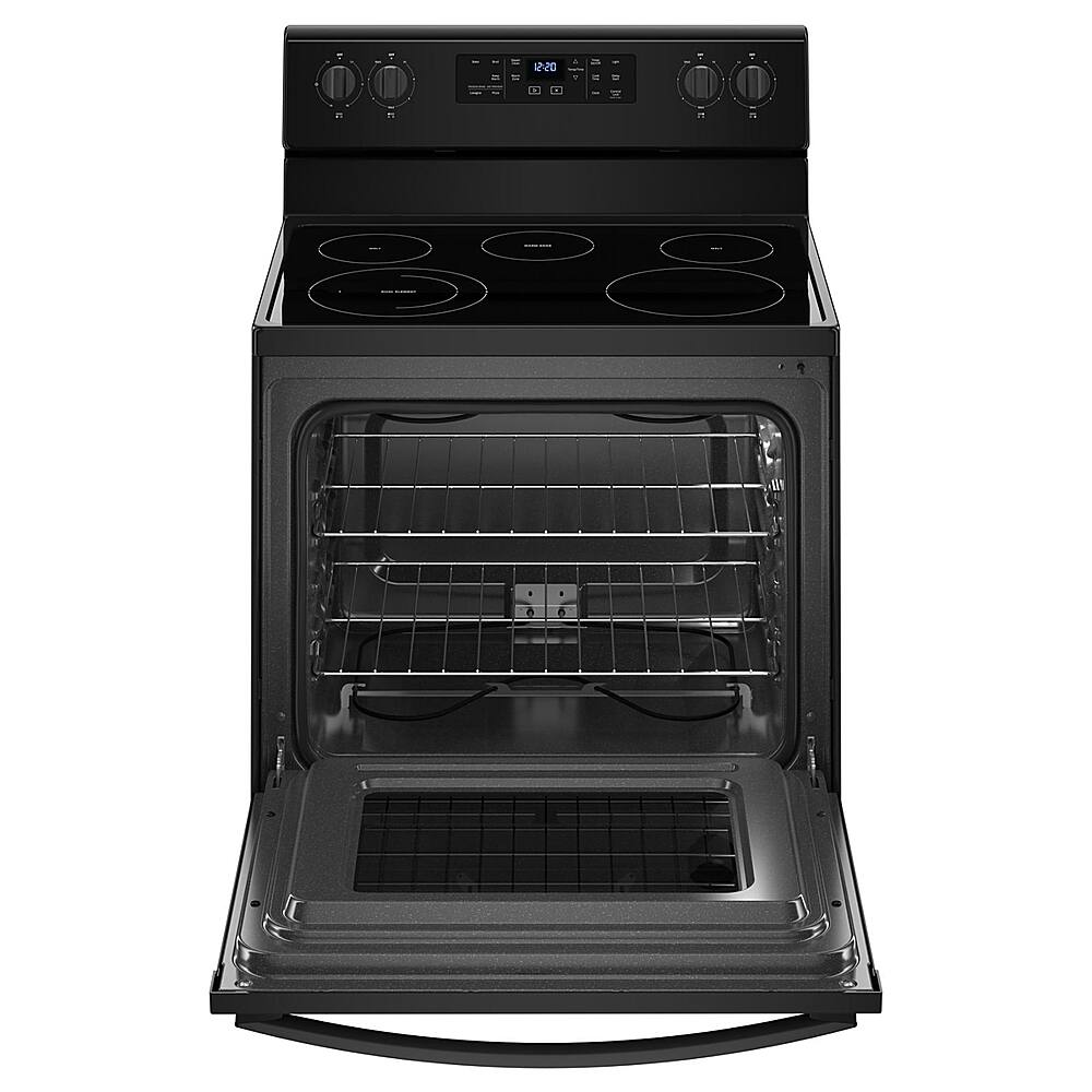 Angle. Whirlpool - 5.3 Cu. Ft. Freestanding Electric Range - Black.