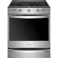 Whirlpool - 6.4 Cu. Ft. Slide-In Electric Convection Range with Self-Cleaning with Air Fry with Connection - Stainless Steel - Front_Zoom