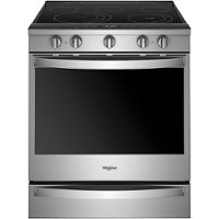 Whirlpool - 6.4 Cu. Ft. Slide-In Electric Convection Range with Self-Cleaning with Air Fry with Connection - Stainless Steel - Front_Zoom