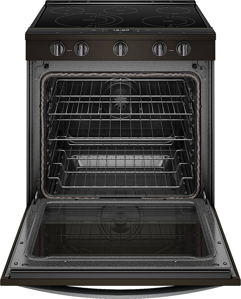 Alt View 11. Whirlpool - 6.4 Cu. Ft. Slide-In Electric Convection Range with Self-Cleaning with Air Fry with Connection - Fingerprint Resistant Black Stainless Steel.