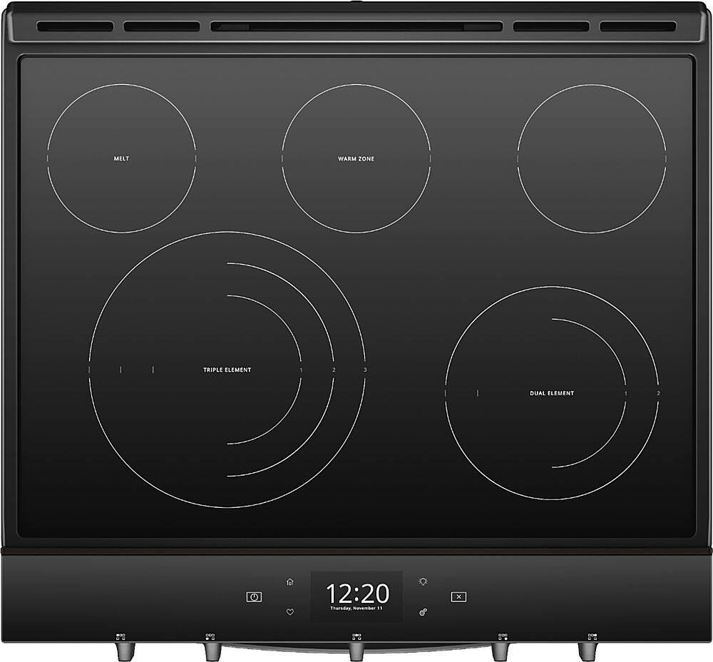 Alt View 13. Whirlpool - 6.4 Cu. Ft. Slide-In Electric Convection Range with Self-Cleaning with Air Fry with Connection - Fingerprint Resistant Black Stainless Steel.