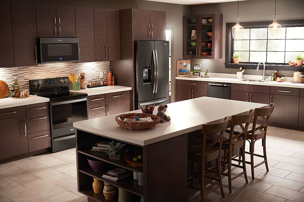 Alt View 16. Whirlpool - 6.4 Cu. Ft. Slide-In Electric Convection Range with Self-Cleaning with Air Fry with Connection - Fingerprint Resistant Black Stainless Steel.