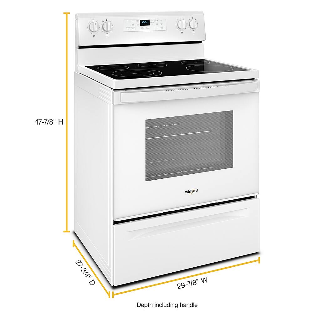 Alt View 1. Whirlpool - 5.3 Cu. Ft. Freestanding Electric Range - White.