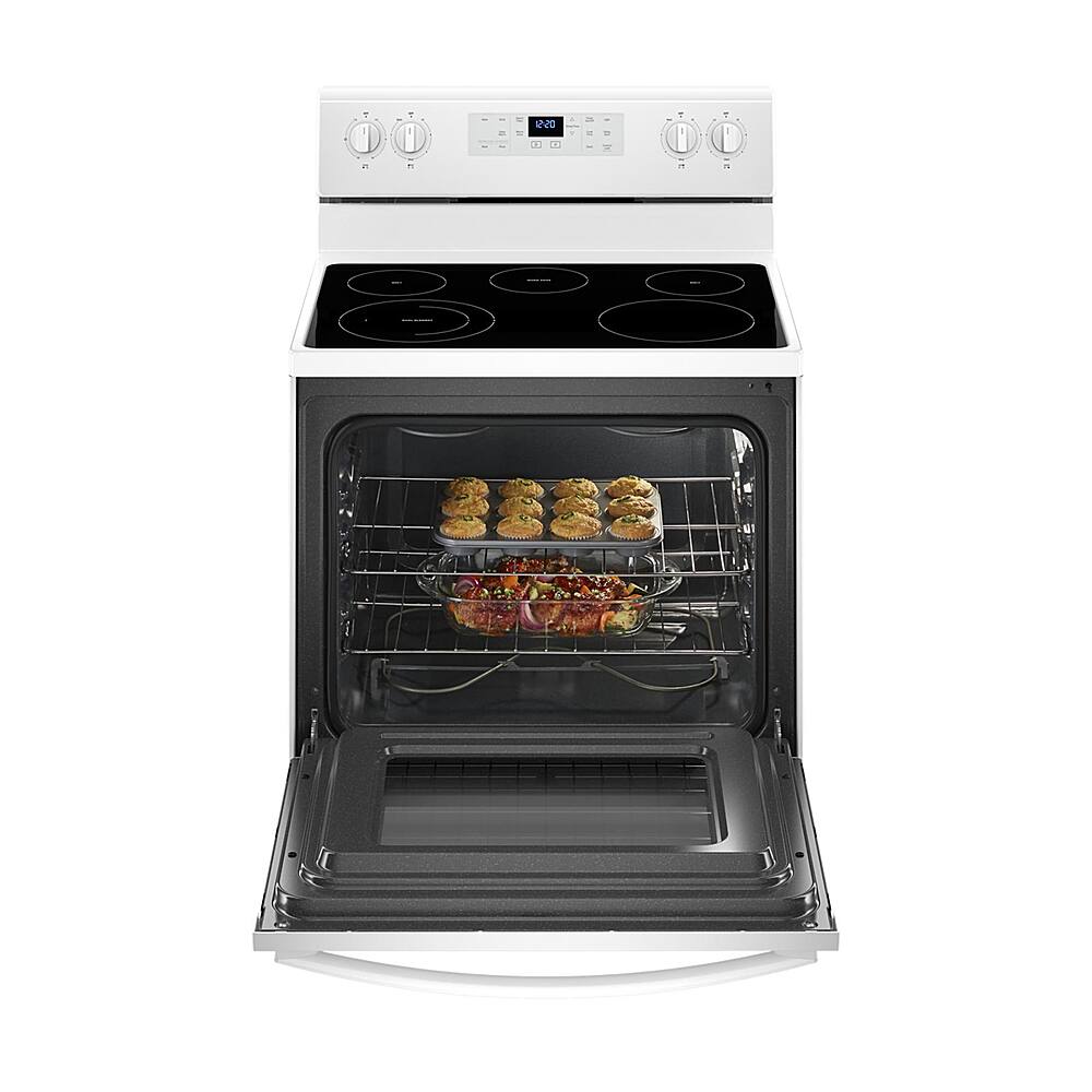 Left. Whirlpool - 5.3 Cu. Ft. Freestanding Electric Range - White.