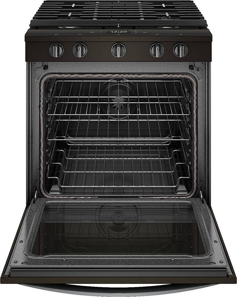 Alt View 12. Whirlpool - 5.8 Cu. Ft. Slide-In Gas Convection Range with Self-Cleaning with Air Fry with Connection - Black Stainless Steel with Printshield Finish.