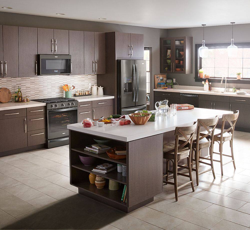 Alt View 15. Whirlpool - 5.8 Cu. Ft. Slide-In Gas Convection Range with Self-Cleaning with Air Fry with Connection - Black Stainless Steel with Printshield Finish.