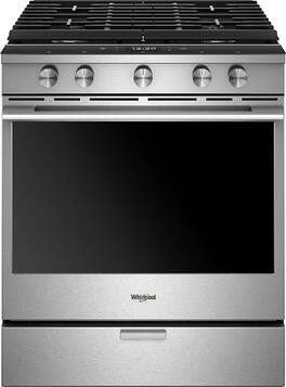 Whirlpool - 5.8 Cu. Ft. Self-Cleaning Slide-In Gas Convection Range - Stainless Steel