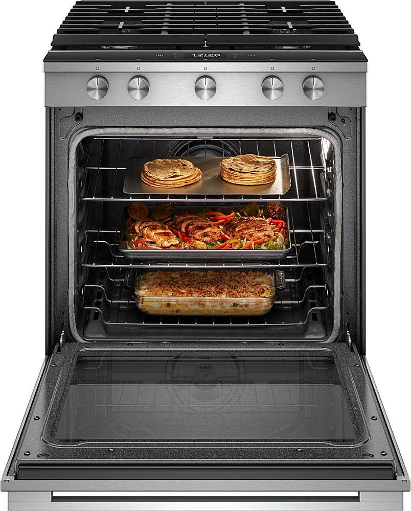 Alt View 12. Whirlpool - 5.8 Cu. Ft. Self-Cleaning Slide-In Gas Convection Range - Fingerprint Resistant Stainless Steel.