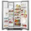 Left. Whirlpool - 24.6 Cu. Ft. Side-by-Side Refrigerator - Fingerprint Resistant Stainless Steel.