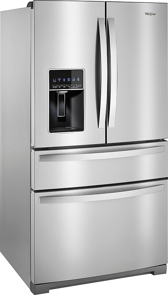 Angle. Whirlpool - 26.2 Cu. Ft. 4-Door French Door Refrigerator - Fingerprint Resistant Stainless Steel.