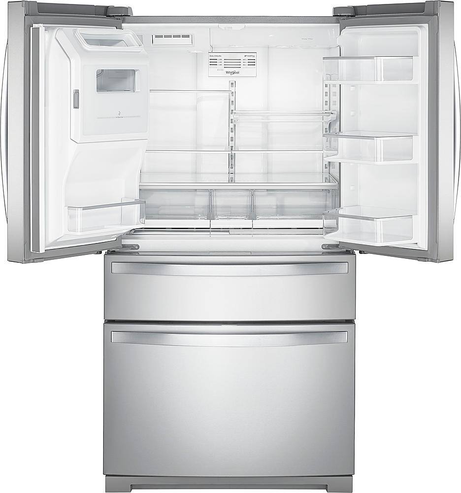 Alt View 1. Whirlpool - 26.2 Cu. Ft. 4-Door French Door Refrigerator - Fingerprint Resistant Stainless Steel.